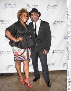 October 4, 2017 - Philadelphia, Pennsylvania, U.S - FATIN DANTZLER and AJA GRAYDON of the grammy group KINDRED THE FAMILY SOUL, at the Philadelphia Music Alliance walk of fame gala held at the Fillmore in Philadelphia PA Philadelphia U.S. - ZUMArf1_ 20171004_zaf_rf1_056 Copyright: xRickyxFitchettx
