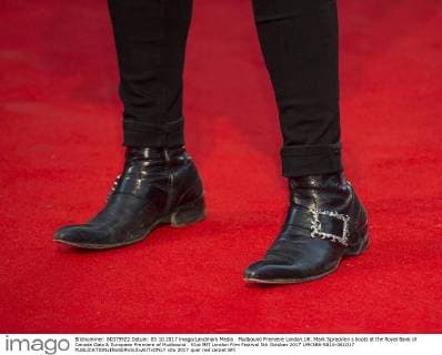 Mudbound Premiere London.UK. Mark Spracklen s boots at the Royal Bank of Canada Gala & European Premiere of Mudbound . 61st BFI London Film Festival 5th October 2017 LMK386-S816-061017 