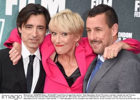 Noah Baumbach, Emma Thompson und Adam Sandler bei der Premiere von The Meyerowitz Stories (New and Selected) auf dem 61. BFI London Film Festival im Embankment Gardens Cinema. London, 06.10.2017 Noah Baumbach, Emma Thompson, Adam Sandler