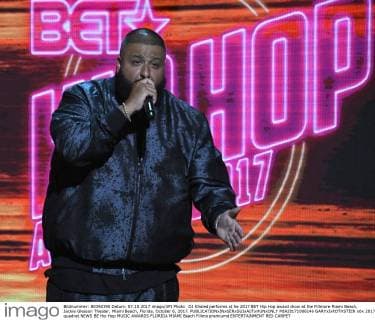 DJ Khaled performs at he 2017 BET Hip Hop award show at the Fillmore Miami Beach, Jackie Gleason Theater, Miami Beach, Florida, October 6, 2017.  MIA20171006146 GARYxIxROTHSTEIN