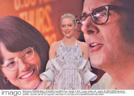 October 7, 2017 - London, London, UK - London, UK. EMMA STONE attends the European film premiere of Battle Of The Sexes showing as part of the BFI London Film Festival. London UK  - ZUMAl94_ 20171007_zaf_l94_007 Copyright: xRayxTangx