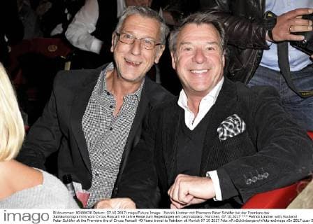 Patrick Lindner mit Ehemann Peter Schäfer bei der Premiere des Jubiläumprogramms vom Circus Roncalli 40 Jahre Reise zum Regenbogen am Leonrodplatz. München, 07.10.2017