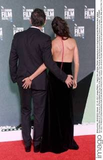 French film director Michel Hazanavicius and Argentine actress Berenice Bejo attend the Create Gala & UK Premiere of Redoubtable during the 61st BFI London Film Festival at the Embankment Gardens Cinema in London. OCTOBER 7th 2017  RHDx172367