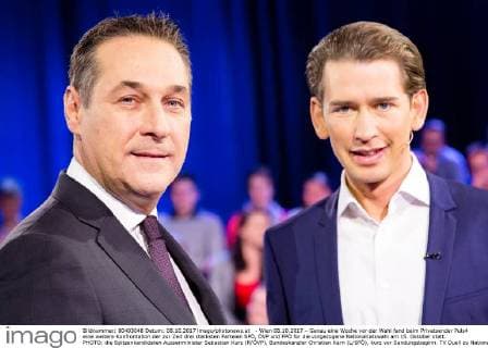 - Wien 08.10.2017 – Genau eine Woche vor der Wahl fand beim Privatsender Puls4 eine weitere Konfrontation der zur Zeit drei stärksten Parteien SPÖ, ÖVP und FPÖ für die vorgezogene Nationalratswahl am 15. Oktober statt. PHOTO: die Spitzenkandidaten Aussenminister Sebastian Kurz (R ÖVP), Bundeskanzler Christian Kern (L SPÖ), kurz vor Sendungsbeginn. TV Duell zu Nationalratswahl 2017 *** Vienna 08 10 2017 – exactly a Week before the Choice took place the Private broadcasters Puls4 a more Confrontation the to Time Three strongest Parties SPÖ ÖVP and FPÖ for the early National Council election at 15 October instead Photo the Leading candidates Foreign Minister Sebastian short r ÖVP Federal Chancellor Christian Core l SPÖ short before TV Duel to National Council election 2017 