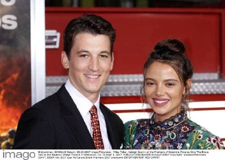 Miles Teller, Keleigh Sperry at the Premiere of Columbia Pictures Only The Brave held at the Regency Village Theatre in Westwood, CA, October 8, 2017.  Copyright: xJosephxMartinezx 33447_053JM