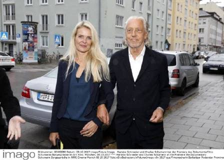 Marieke Schroeder und Charles Schumann bei der Premiere des Dokumentarfilms Schumanns Bargespräche im Arri Kino. München, 08.10.2017