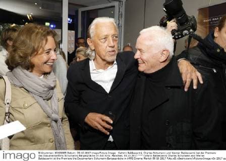 Cathrin Baldessarini, Charles Schumann und Werner Baldessarini bei der Premiere des Dokumentarfilms Schumanns Bargespräche im Arri Kino. München, 08.10.2017