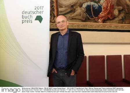 09.10.2017 Frankfurt am Main, Römer, Kaisersaal Preisverleihung 2017 deutscher Buchpreis Autor Thomas Lehr - Schlafende Sonne (Carl Hanser)