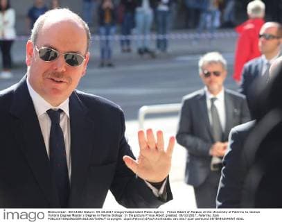 Prince Albert of Monaco at the University of Palermo to receive Honoris Degree Master s Degree in Marine Biology. In the picture Prince Albert greeted. 09 10 2017, Palermo, Italy  Copyright: xIgorxPetyxx xIPAx xKontrolabx