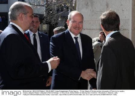 Prince Albert of Monaco at the University of Palermo to receive Honoris Degree Master s Degree in Marine Biology. In the picture, Prince Albert on leaving the University. 09 10 2017, Palermo, Italy  Copyright: xIgorxPetyxx xIPAx xKontrolabx