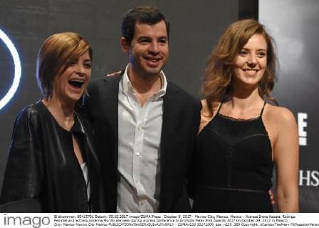 October 9, 2017 - Mexico City, Mexico, Mexico - Actress Irene Azuela, Rodrigo Penafiel and actress Johanna Murillo are seen during a press conference to promote Fenix Film Awards 2017 on October 09, 2017 in Mexico City, Mexico Mexico City Mexico  - ZUMAn230 20171009_zaa_n230_385 Copyright: xCarlosxTischlerx