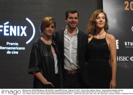 October 9, 2017 - Mexico City, Mexico, Mexico - Actress Irene Azuela, Rodrigo Penafiel and actress Johanna Murillo are seen during a press conference to promote Fenix Film Awards 2017 on October 09, 2017 in Mexico City, Mexico Mexico City Mexico  - ZUMAn230 20171009_zaa_n230_387 Copyright: xCarlosxTischlerx
