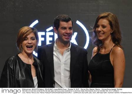 October 9, 2017 - Mexico City, Mexico, Mexico - Actress Irene Azuela, Rodrigo Penafiel and actress Johanna Murillo are seen during a press conference to promote Fenix Film Awards 2017 on October 09, 2017 in Mexico City, Mexico Mexico City Mexico  - ZUMAn230 20171009_zaa_n230_380 Copyright: xCarlosxTischlerx