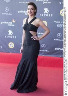 Actress Vanessa Restrepo attends to red carpet during the presentation of film El Habitante at Sitges Film Festival in Barcelona, Spain October 09, 2017.  (20171009087)