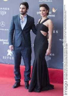 Actor Guillermo Amoedo and actress Vanessa Restrepo attends to red carpet during the presentation of film El Habitante at Sitges Film Festival in Barcelona, Spain October 09, 2017.  (20171009075)