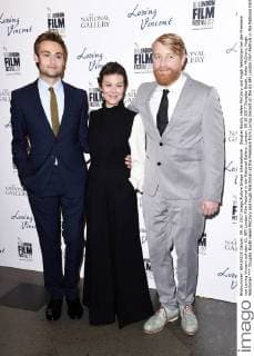 Douglas Booth, Helen McCrory und Hugh Welchman bei der Premiere von Loving Vincent auf dem 61. BFI London Film Festival in der National Gallery. London, 09.10.2017 Douglas Booth, Helen McCrory, Hugh Welchman