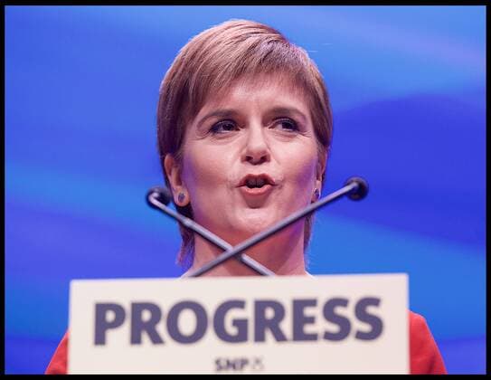 . 10 10 2017. Glasgow, United Kingdom. Scottish National Party Conference. Party Leader and First Minister of Scotland Nicola Sturgeon addressing members of the SNP conference in Glasgow, Scotland.  xElliottxFranksx xi-Imagesx IIM-16103-0007