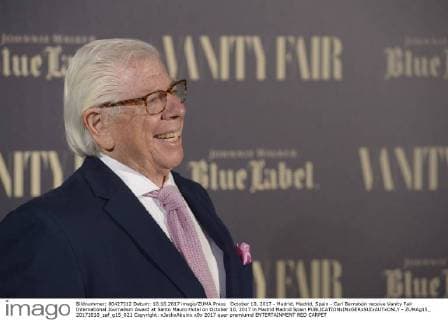 October 10, 2017 - Madrid, Madrid, Spain - Carl Bernstein receive Vanity Fair International Journalism Award at Santo Mauro Hotel on October 10, 2017 in Madrid Madrid Spain  - ZUMAg15_ 20171010_zaf_g15_021 Copyright: xJackxAbuinx