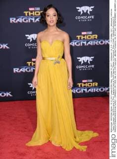 October 10, 2017 - Hollywood, CA, U.S. - 10 October 2017 - Hollywood, California - Tessa Thompson. World Premiere of Thor: Ragnarok held at The El Capitan Theater in Hollywood. Photo Credit: AdMedia Hollywood U.S. - ZUMAa123 20171010_zaa_a123_079 Copyright: xBirdiexThompsonx