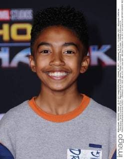 October 10, 2017 - Hollywood, CA, U.S. - 10 October 2017 - Hollywood, California - Miles Brown. World Premiere of Thor: Ragnarok held at The El Capitan Theater in Hollywood. Photo Credit: AdMedia Hollywood U.S. - ZUMAa123 20171010_zaa_a123_182 Copyright: xBirdiexThompsonx