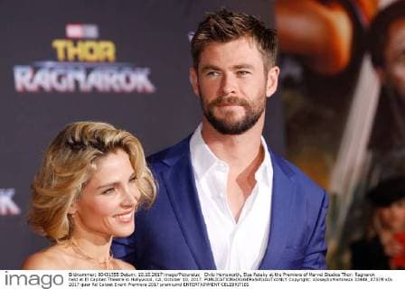 Chris Hemsworth, Elsa Pataky at the Premiere of Marvel Studios Thor: Ragnarok held at El Capitan Theatre in Hollywood, CA, October 10, 2017.  Copyright: xJosephxMartinezx 33448_073JM