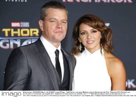 Matt Damon und seine Ehefrau Luciana Barroso bei der Thor: Ragnarok Film Premiere am 10.10.2017 in Hollywood, Los Angeles Thor: Ragnarok Filmpremiere in Los Angeles, 2017