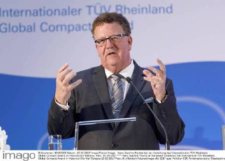 Hans-Joachim Fuchtel bei der Verleihung des Internationalen TÜV Rheinland Global Compact Award im Historischen Rathaus. Köln, 10.10.2017
