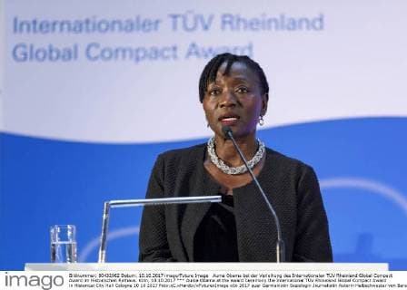Auma Obama bei der Verleihung des Internationalen TÜV Rheinland Global Compact Award im Historischen Rathaus. Köln, 10.10.2017