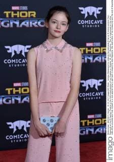 Actress Mackenzie Foy attends the premiere of the sci-fi motion picture Thor: Ragnarok at the El Capitan Theatre in the Hollywood section of Los Angeles on October 10, 2017. Storyline: Thor is imprisoned on the other side of the universe and finds himself in a race against time to get back to Asgard to stop Ragnarok, the destruction of his homeworld and the end of Asgardian civilization, at the hands of an all-powerful new threat, the ruthless Hela.  LAP2017101048 JIMxRUYMEN
