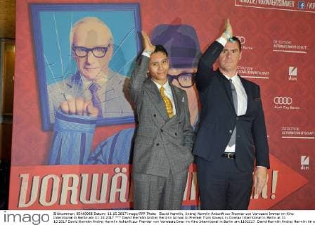 David Hermlin, Andrej Hermlin Ankunft zur Premier von Vorwaerz Immer im Kino Interntional in Berlin am 11.10.2017