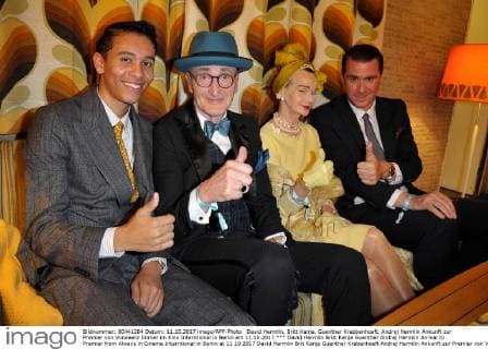 David Hermlin, Britt Kanja, Guenther Krabbenhoeft, Andrej Hermlin Ankunft zur Premier von Vorwaerz Immer im Kino Interntional in Berlin am 11.10.2017