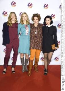 Stephanie Krogmann, Susanne Bormann, Muriel Baumeister und Mimi Fiedler bei der Premiere des SAT.1 Films Nicht mit uns! Der Silikonskandal im Delphi Lux Kino. Berlin, 12.10.2017