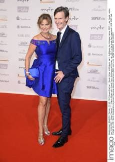 Maren Gilzer mit Freund Harry Kuhlmann bei Goldene Henne 2017 in der Messe Leipzig am 13.10.2017 - Roter Teppich