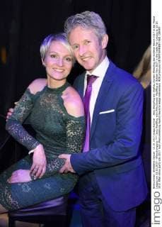Jens Weissflog mit Ehefrau Doreen Weissflog bei Goldene Henne 2017 in der Messe Leipzig am 13.10.2017 - Aftershowparty