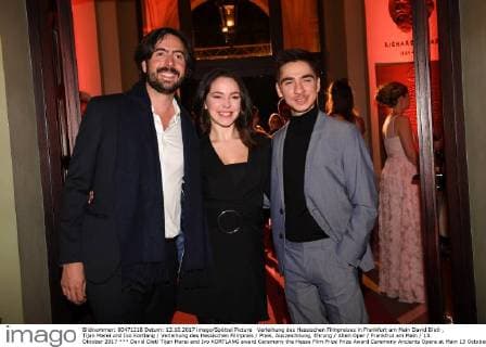 Verleihung des Hessischen Filmpreises in Frankfurt am Main David Dietl , Tijan Marei und Ivo Kortlang Verleihung des Hessischen Filmpreis Preis, Auszeichnung, Ehrung Alten Oper Frankfrut am Main 13. Oktober 2017