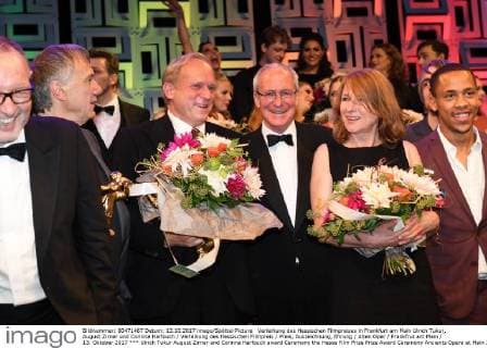 Verleihung des Hessischen Filmpreises in Frankfurt am Main Ulrich Tukur, August Zirner und Corinna Harfouch Verleihung des Hessischen Filmpreis Preis, Auszeichnung, Ehrung Alten Oper Frankfrut am Main 13. Oktober 2017