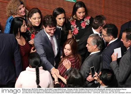 October 13 2017 EUM20171013NAC17 JPG CIUDAD DE MEXICO PoliticsPolitica Mexico Canada Sesion solemne en el Senado de la Republica 13 de octubre de 2017 para recibir al primer ministro de Canada Justin Trudeau durante su visita oficial Foto Agencia EL UNIVERSALLucia GodinezJMA  - ZUMAu78_ 20171013_zaf_u78_053 Copyright: xElxUniversalx