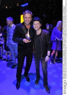 Preisträger Hans Sigl und Johannes Oerding bei der Aftershowparty zur Verleihung von Die Goldene Henne am 13.10.2017 in Leipzig Die Goldene Henne 2017 Verleihung in Leipzig- Party
