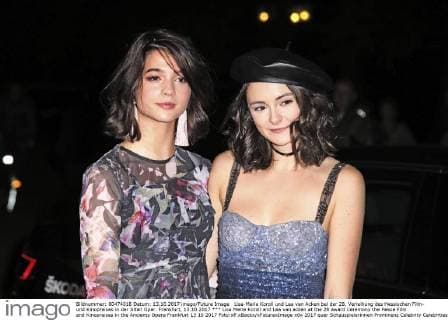 Lisa-Marie Koroll und Lea van Acken bei der 28. Verleihung des Hessischen Film- und Kinopreises in der Alten Oper. Frankfurt, 13.10.2017