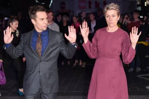 Sam Rockwell und Frances McDormand bei der Abschlussgala mit der Premeire von Three Billboards Outside Ebbing, Missouri auf dem 61. BFI London Film Festival im Odeon Leicester Square. London, 15.10.2017 Sam Rockwell, Frances McDormand