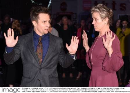 Sam Rockwell und Frances McDormand bei der Abschlussgala mit der Premeire von Three Billboards Outside Ebbing, Missouri auf dem 61. BFI London Film Festival im Odeon Leicester Square. London, 15.10.2017 Sam Rockwell, Frances McDormand