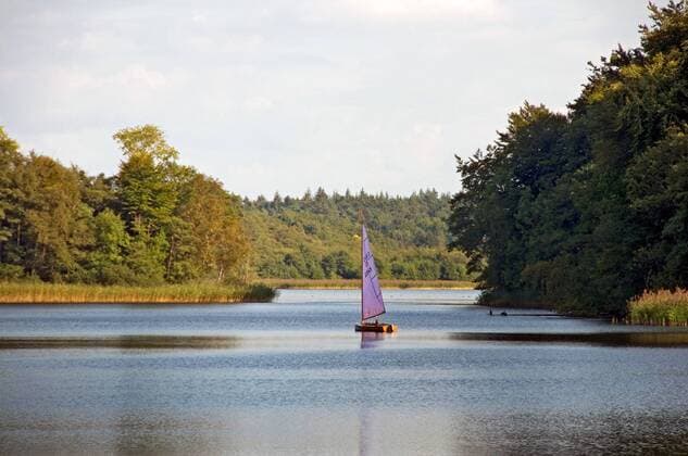 Segelboot auf dem Schaalsee, Deutschland, Schleswig-Holstein, Seedorf sailing boat on lake Schaalsee, Germany, Schleswig-Holstein, Seedorf BLWS464444 Copyright: xblickwinkel C.xKaiserx
