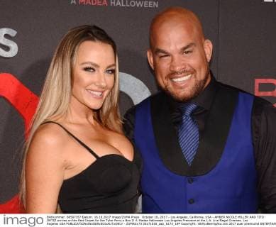 October 16, 2017 - Los Angeles, California, USA - AMBER NICOLE MILLER AND TITO ORTIZ arrives on the Red Carpet for the Tyler Perry s Boo 2! A Madea Halloween Los Angeles Premiere at the L.A. Live Regal Cinemas. Los Angeles USA - ZUMAb173 20171016_zap_b173_184 Copyright: xBillyxBennightx