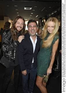 Riccardo Simonetti, Shan Rahimkhan und Jenny Elvers beim beim Opening des neuen Concept Stores Red Carpet Ready by Shan Rahimkhan bei Shan Rahimkhan Coiffeur am Gendarmenmarkt. Berlin, 18.10.2017