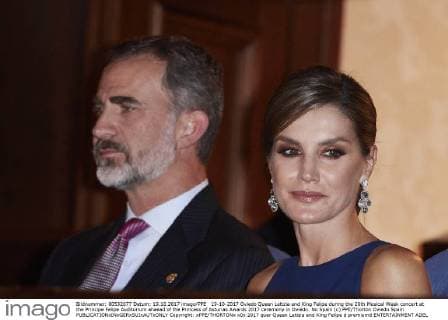 19-10-2017 Oviedo Queen Letizia and King Felipe during the 26th Musical Week concert at the Principe Felipe Auditorium ahaead of the Princess of Asturias Awards 2017 ceremony in Oviedo. No Spain (c) PPE Thorton Oviedo Spain  Copyright: xPPE THORTONx