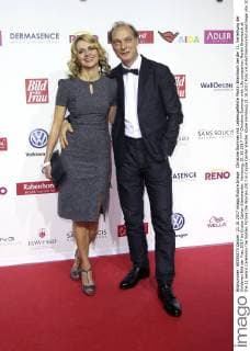 Christine Sommer mit Lebensgefährte Martin Brambach bei der 11. Verleihung der Goldenen Bild der Frau 2017 im Cruise Center Steinwerder. Hamburg, 21.10.2017