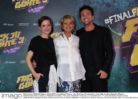 Lena Schömann (Produzentin), Uschi Glas und Bora Dagtekin (Regie) Weltpremiere Fack Ju Göhte 3 Mathäser Filmpalast Film, Kino, Fernsehen München 22. Oktober 2017