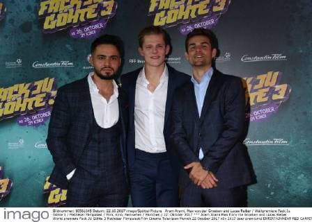 Aram Arami, Max von der Groeben und Lucas Reiber Weltpremiere Fack Ju Göhte 3 Mathäser Filmpalast Film, Kino, Fernsehen München 22. Oktober 2017