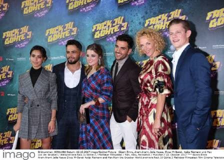 Gizem Emre, Aram Arami, Jella Haase, Elyas M«Barek, Katja Riemann und Max von der Groeben Weltpremiere Fack Ju Göhte 3 Mathäser Filmpalast Film, Kino, Fernsehen München 22. Oktober 2017