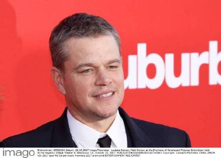 Luciana Damon, Matt Damon at the Premiere of Paramount Pictures Suburbicon held at the Regency Village Theater in Westwood, CA, October 22, 2017.  Copyright: xJosephxMartinezx 33462_096JM